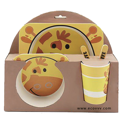 Cute animal Kid's Tableware set